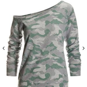 NWT - Brand New - Boston Proper So Soft Camo Top